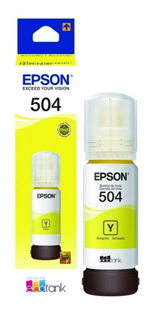 Botella De Tinta Epson T504 Amarilla L4150 L4160 L6161 0 Botella De Tinta Epson T504 Amarilla L4150 L4160 L6161 0