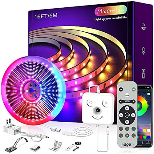 Tiras De Luces Led Micomlan De 16 Pies / 5 M, Controlador  S 0
