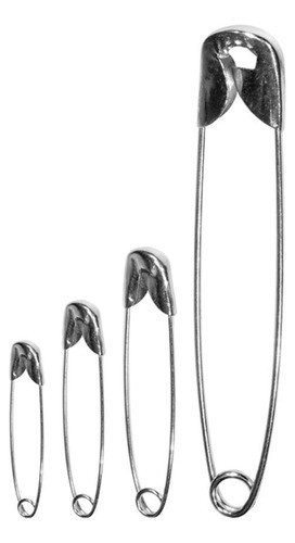 Kit 100 Alfinetes De Segurança Com 4 Tamanhos Diferentes 0