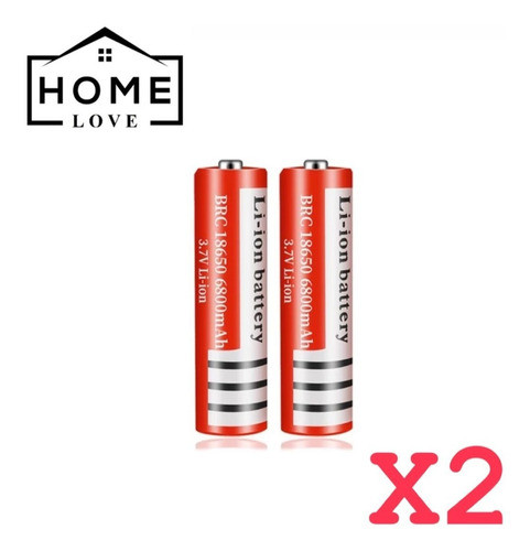 Kit X 2 Pilas  Baterías  Recargables  18650 4800mah Linterna 0