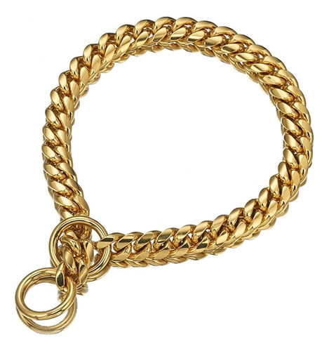 Aiyidi Fuerte Collar De Cadena Para Perros Chapado En Oro De 0