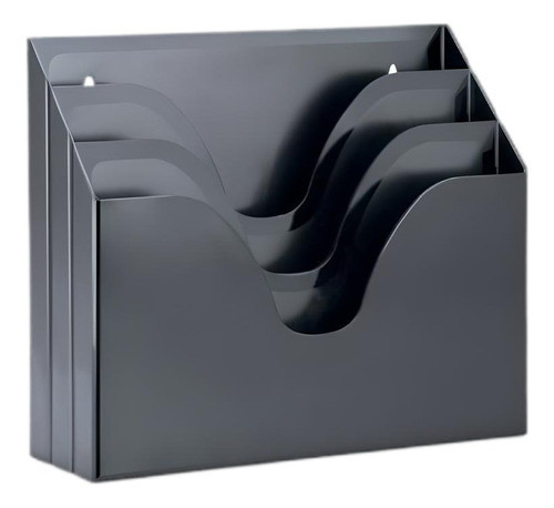 Organizador Documentos Escritório 3 Divisões Preto Waleu 0