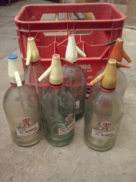 Sifones De Vidrio Cabeza De Plastico El Sumbo 0