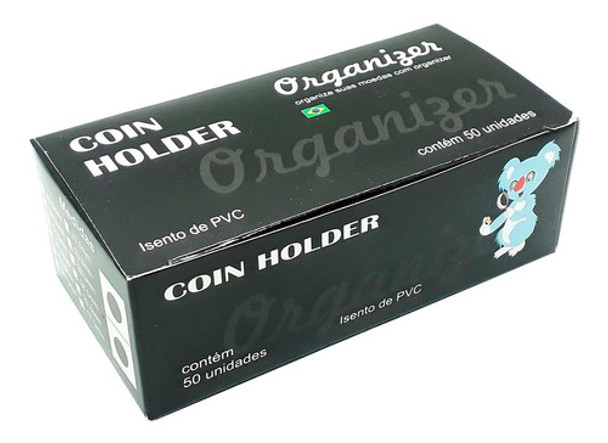 5 Cx Coins Holder Porta Moedas Grampeável Organizer 17,5mm 0