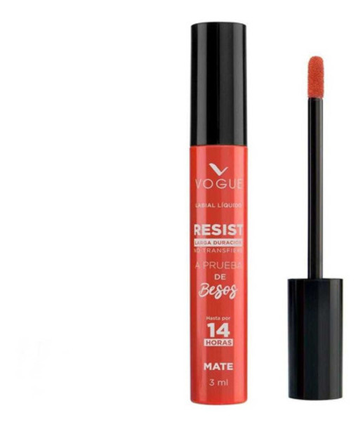 Labial Liquido Vogue Resist Larga Duracion 100% Mate 0