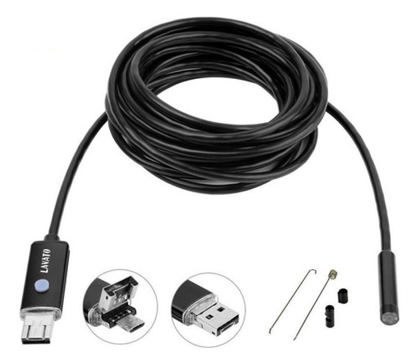 Camara Boroscopio Endoscopio Usb 5mts Automotriz Eurotech 0