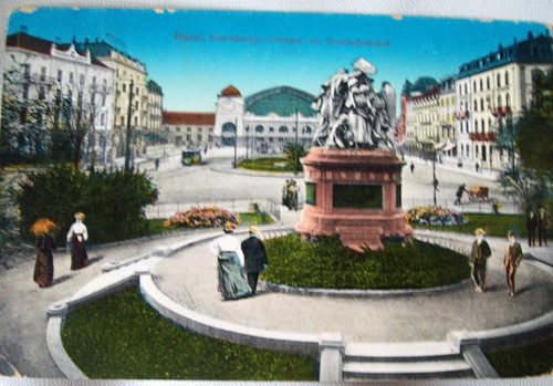Estación Tren Ferrocarriles Basel Suiza Postal 0