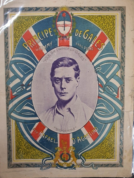 Antigua Partitura De 1930-principe De Gales-shimmy P/piano 0 Antigua Partitura De 1930-principe De Gales-shimmy P/piano 0