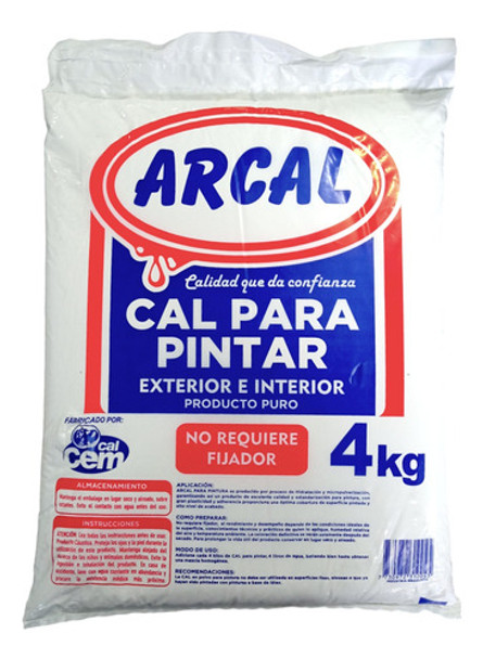 Cal Para Pintar 4kg 0