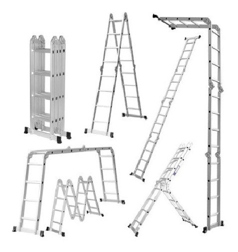 Escalera Multifuncion De Aluminio 4,7 Mt 0