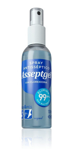 Spray Antisséptico Asseptgel Com Clorexidina 120ml 0
