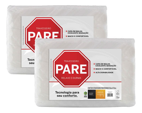 Promo X2 Almohada Pare 100% De Espuma Poliester Suave 0