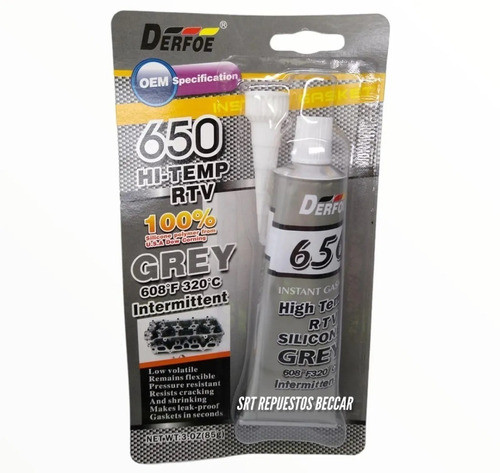Sellador Silicona Forma Junta Alta Temperatura Derfoe 0