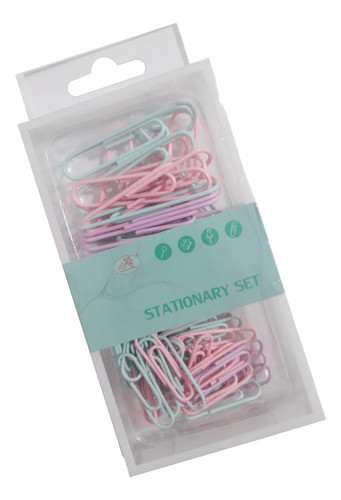 Kit De Oficina X 2 Clips Grandes Y Chicos - Color Pastel- 0