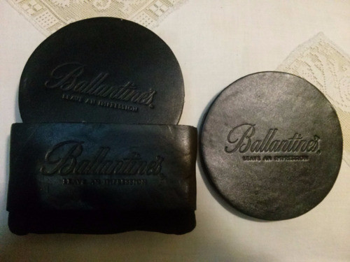 Whisky Ballantine S,posavasos C/estuche De Cuero 0