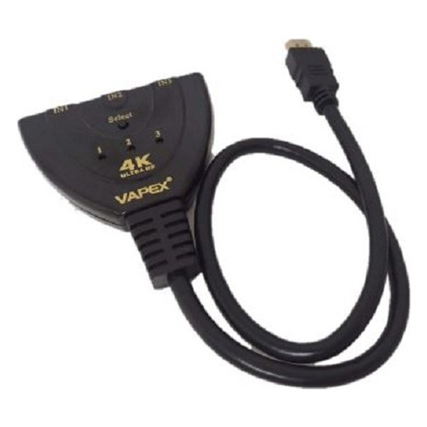 Switch Multiplicador Para Hdmi Entrada X 3 4k Ultra Hd Vapex 0