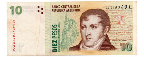 Billete 10 Pesos Convertibles Segundo Diseño Bottero 3407 0