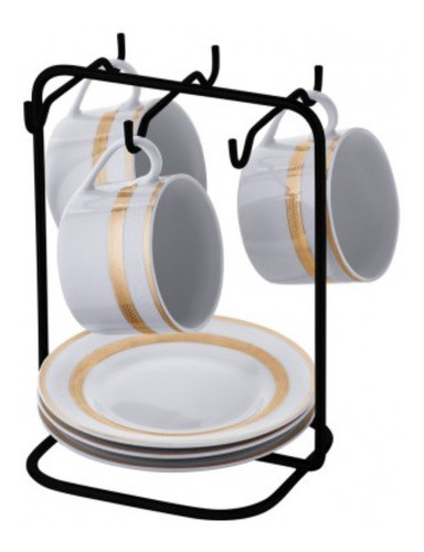 Soporte Para Colgar Tazas Cafe Y Platos Negro Mate 0