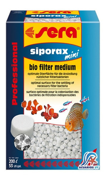 Pastillas De Vidrio P/filtro Acuario. Sera Siporax Mini 270g 0