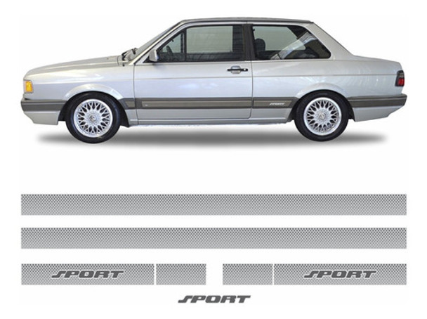 Kit Adesivos Faixas Volkswagen Voyage Sport Vs001 Fge 0