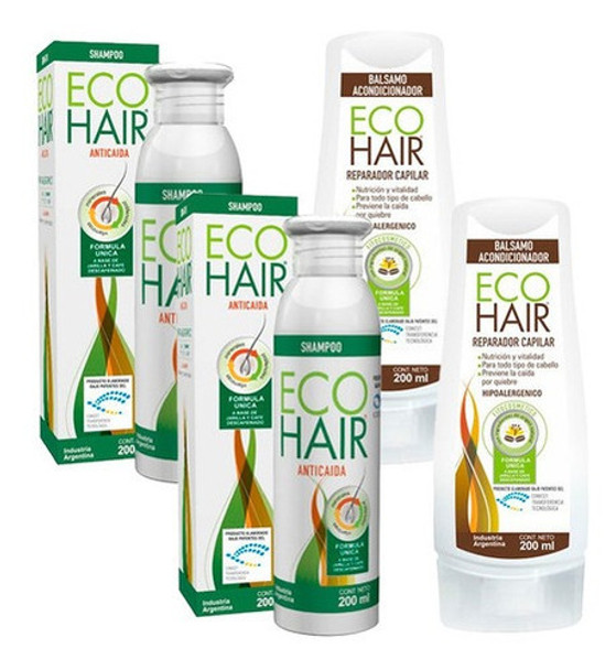 Combo Eco Hair Shampoo Y Acondicionador Anticaida 2 X 200ml 0