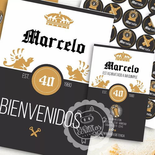 Kit Imprimible Cerveza Editable Cumpleaños 0