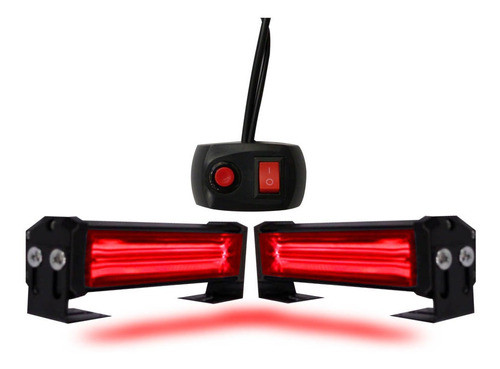 Juego Faro Led Destellante Rojo Para Ambulancia 160x30mm 0