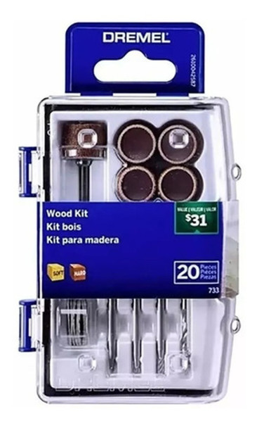Set Juego Accesorios Minitorno Dremel 20 Piezas Lijar Fresas 0