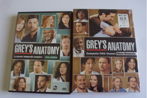 Pack Grey's Anatomy (dvd) 5ta + 9na Temporadas Completas 0