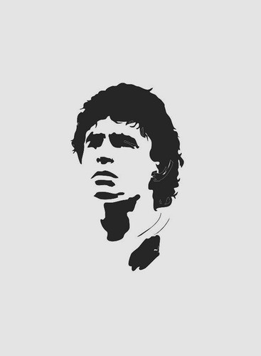 Stencil Maradona for Airbrush or Brush Use