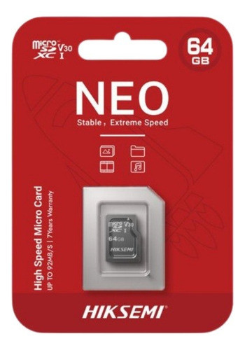 Hiksemi Neo Micro SD Card 64GB Class 10