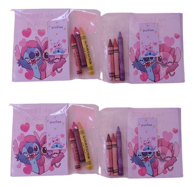 Stitch Coloring Books Mini Booklets Crayons X10