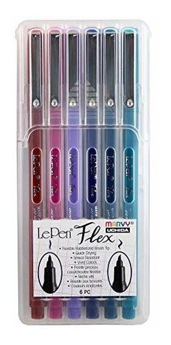 UCHIDA LEPEN Flex Penna A Inchiostro, Colore Teal, Punta Flessibile, Per Disegno E Scrittura