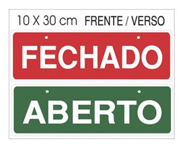 Casa das Placas Open / Closed Signage for Businesses - Laser Cut