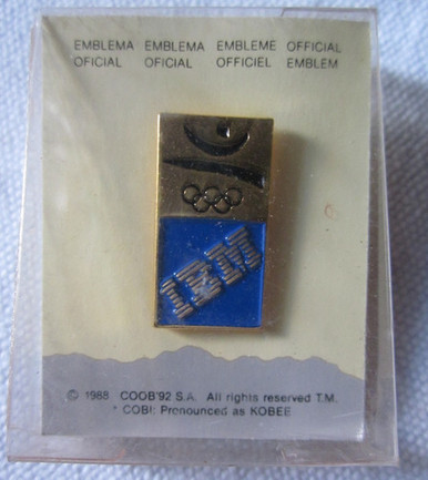 IBM Official Barcelona 1992 Olympics Computer Emblem Pins
