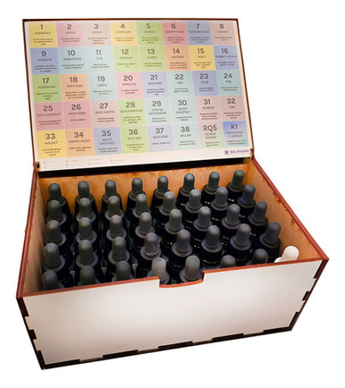 Bioakasha Flores De Bach - Radionic Kit - Wooden Box X40 Essences