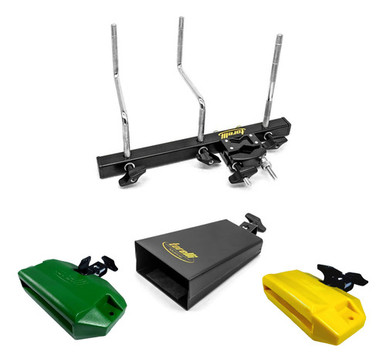 Torelli Cowbell with Pair of Jam Blocks and Rack