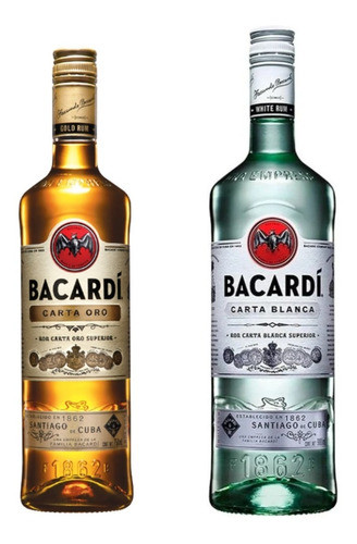 Bacardi Combo Ron Bacardi Carta Oro 750ml + Carta Blanca 980ml