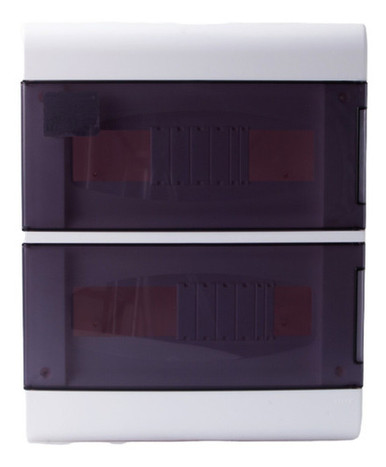 Steck Surface Mount Panel - 24 Modules Clear DIN