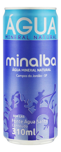 Minalba Minalba Mineral Water No Gas Can 310ml - Kit with 12