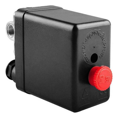 Black Automatic Pressure Switch 4-Way for 25, 50, 100L Compressors