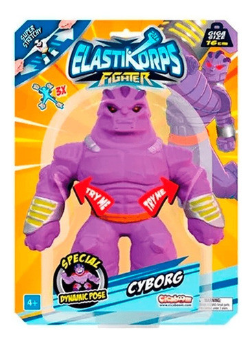 Cicaboom Elastikorps Fighter Cyborg 16cm Super Stretchy Flexible