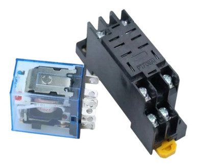TecnoliveUSA Rele Relay LY2N-J with Din Rail Socket 110V 10A