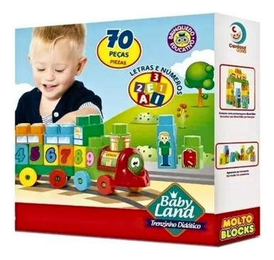 Train Molto Blocks Cardoso Toys Baby Land Educational Train With