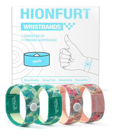 Image showcasing Hionfurt Nausea Relief Motion Sickness Bands (4 Pack)