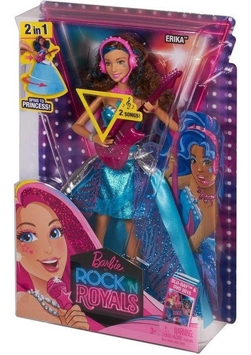 海外 即決 ??NEW Barbie Erika Rock ‘n Royals Blue Princess Spins Sings Mattel 2014 NIB?? Barbie Rock N Royals Erika Doll -
