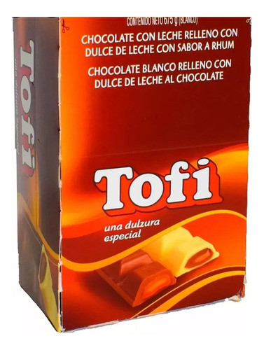 Tofi White Chocolate Filled with Dulce de Leche (x 25 Units)