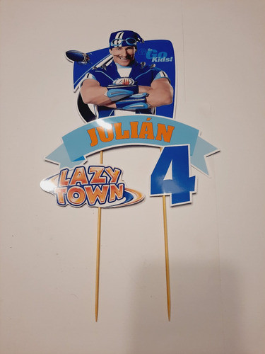 Lazy Topper Tamamo Personalized Sportacus Lazy Town Cake Topper