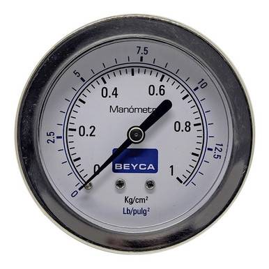 Beyca Manometer 1 Kg 63mm 1/4 Inch Back Connection for Gas, Air, Water