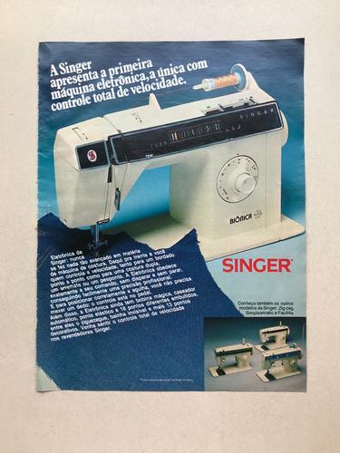Singer Vintage Electronic Sewing Machine Brochure 693B